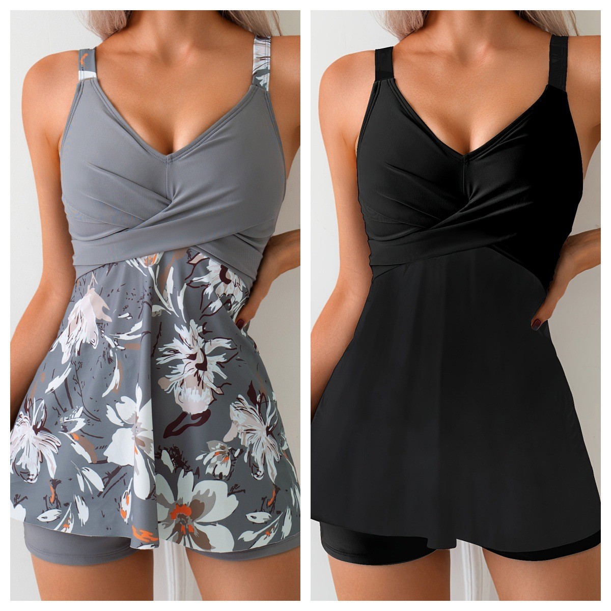 Tops - Y2k Tankini Woman Retro With Shorts
