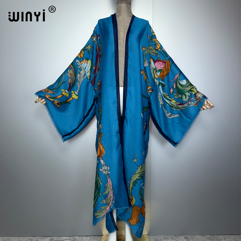 Boho Summer Beach Maxi Dress - WINYI Africa Boho Kimono Maxi Dress