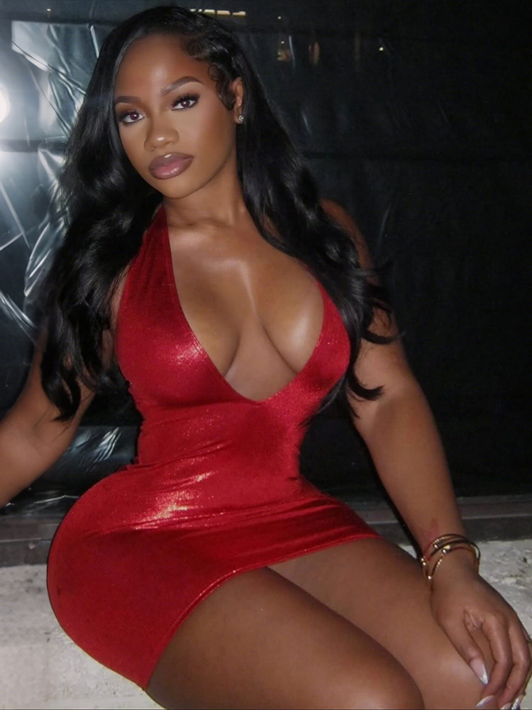 Sisiterlinda Sexy Y2K Dress Wo - огляд і ціна Y2K Backless Halter Mini Dress