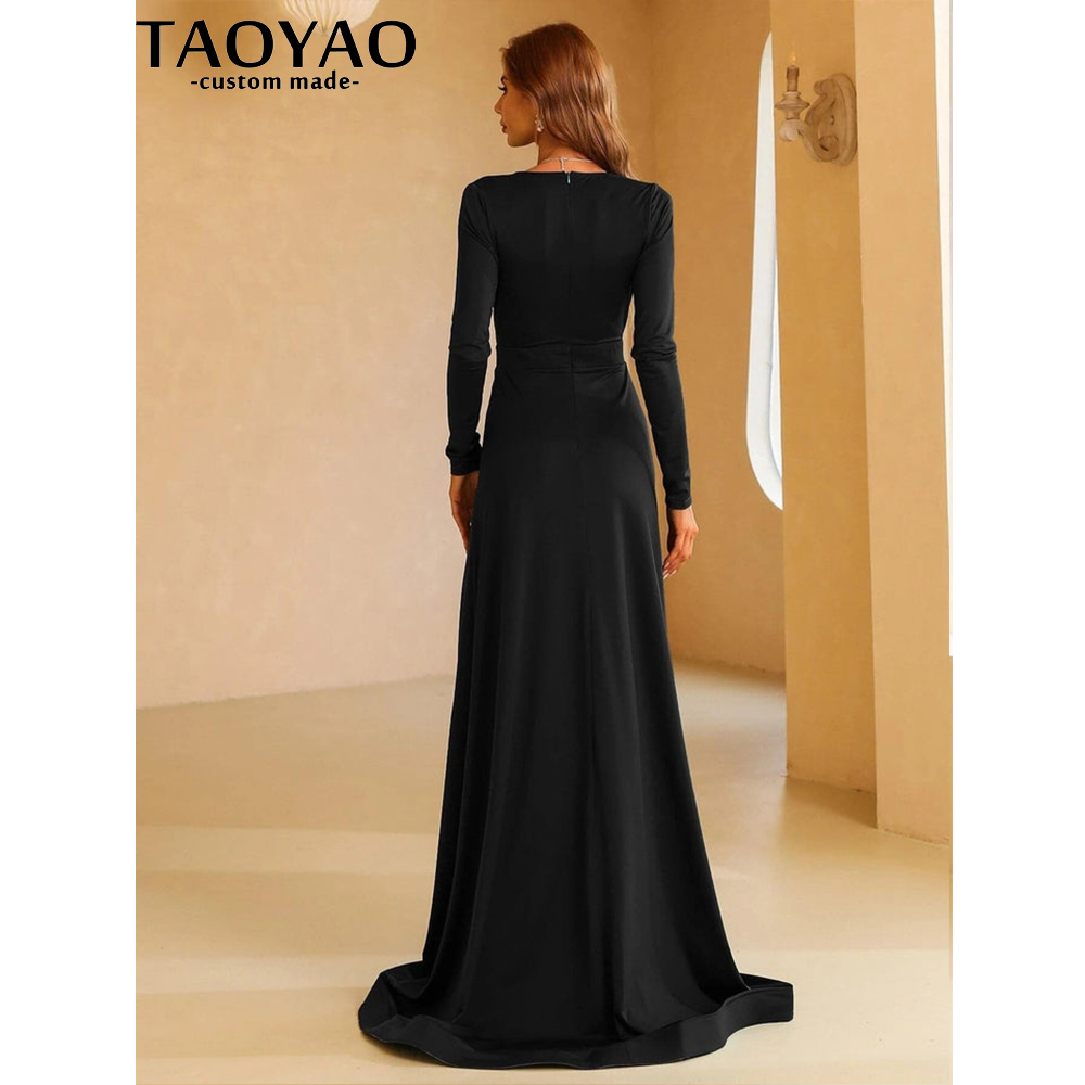 TaoYao Women Evening Dresses C - огляд і ціна Elegant Satin Evening Gown Split