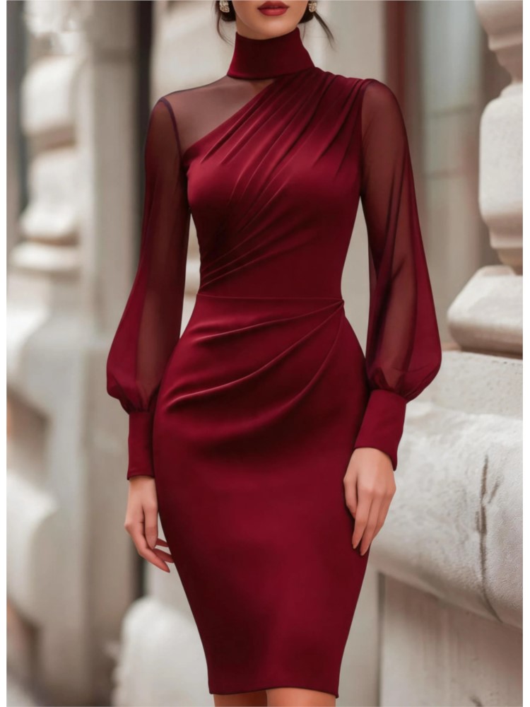 New Fashionable Mesh Sheer Lon - огляд і ціна Sexy Mesh Sheer Bodycon Dress