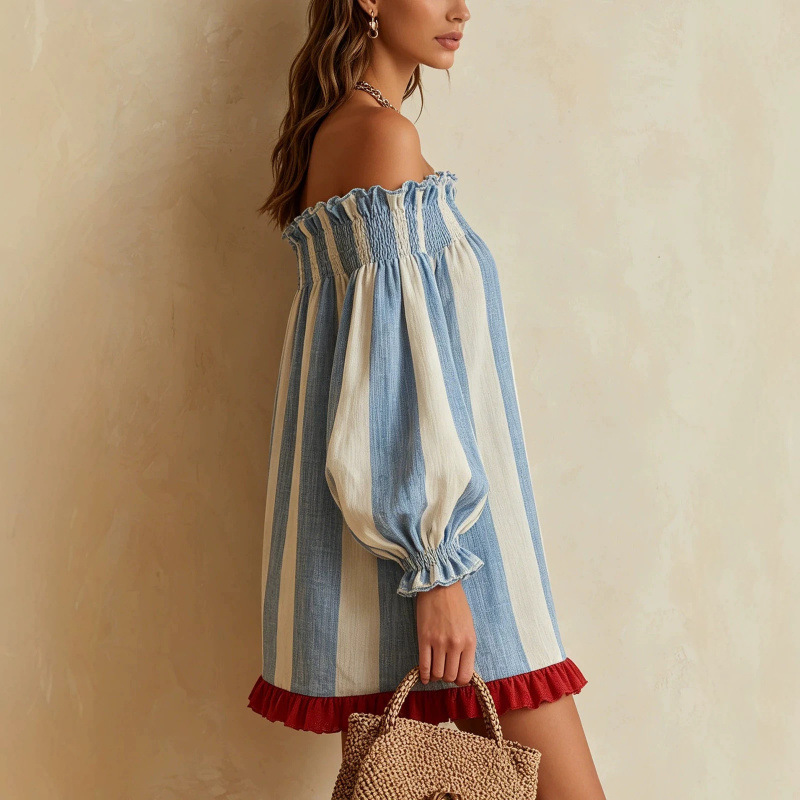 2026 Women Off‑the‑Shoulder Dr - огляд і ціна Off Shoulder Puff Sleeve Sundress