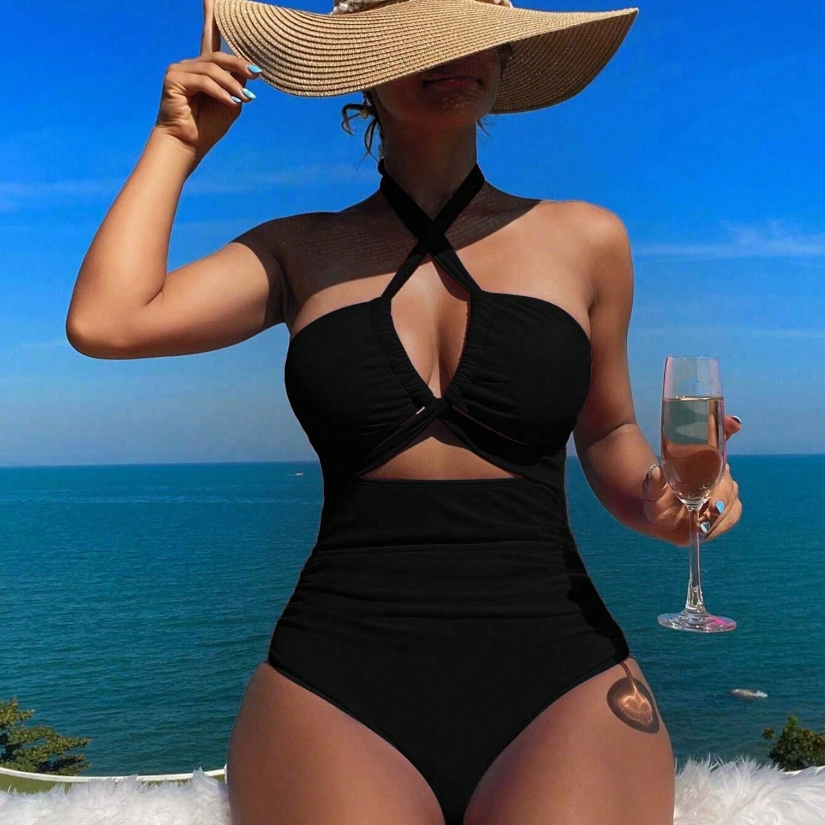 Women Swimsuit Halter Neck Sol - огляд і ціна Swimwear