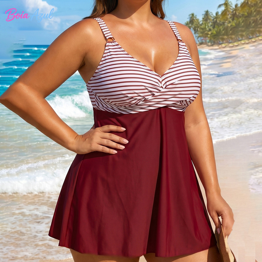 Big size color-blocked striped - огляд і ціна Skirts