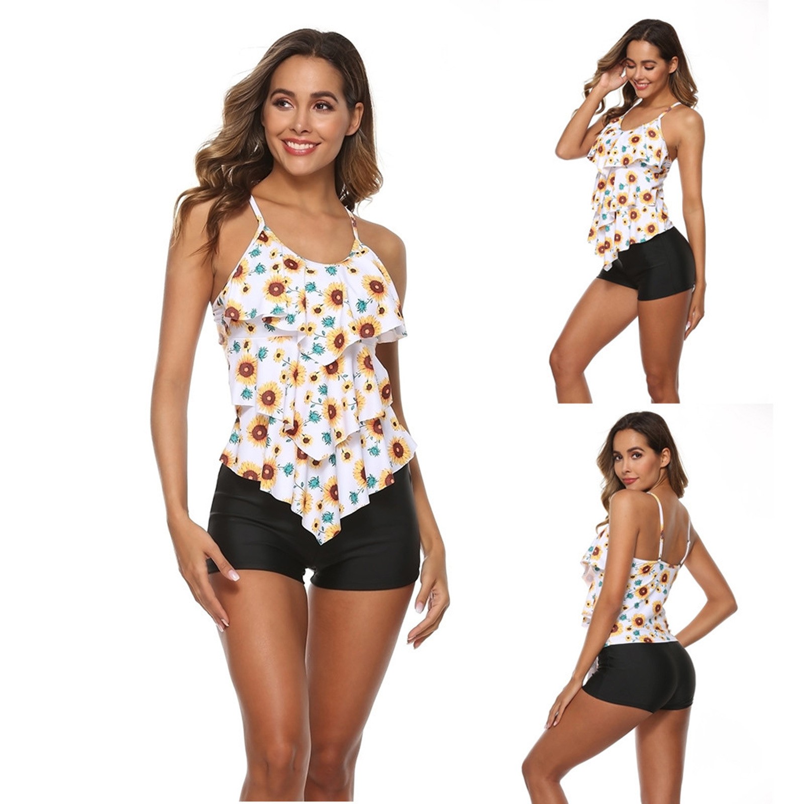 Woman Bikini Floral Print Tank - огляд і ціна Tops