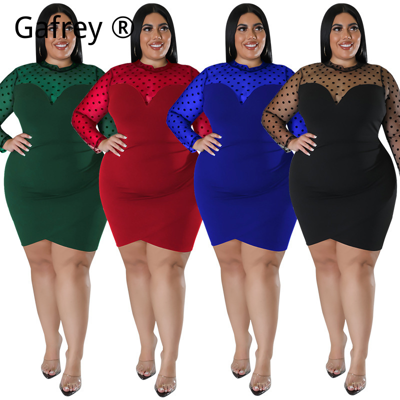XXL 3XL 4XL 5XL Plus Size Wome - огляд і ціна Sexy Mesh Sheer Bodycon Dress