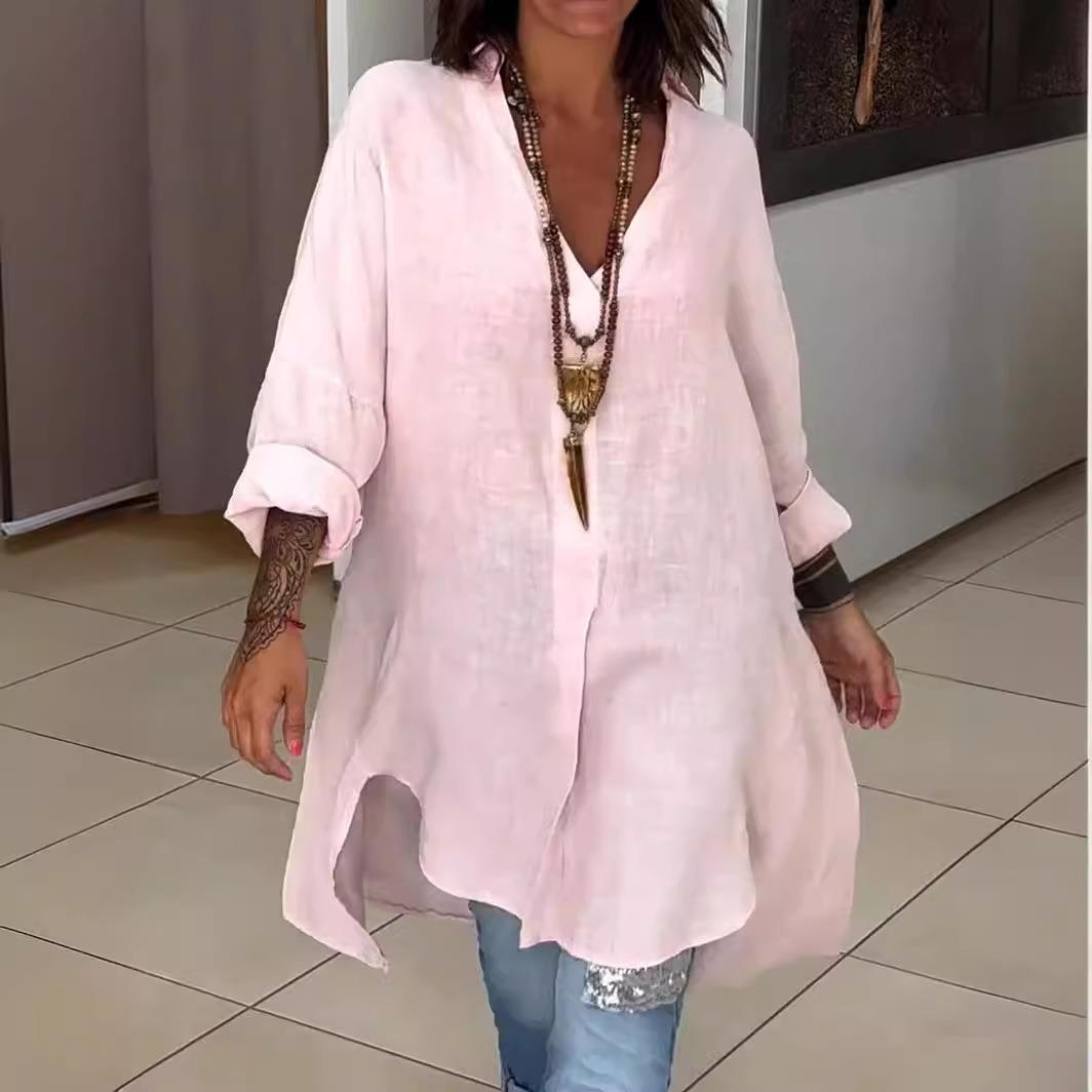 New 2024 Women's Casual Cotton - огляд і ціна Casual Loose Linen Shirt Dress