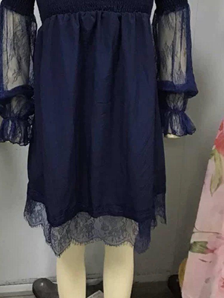Off Shoulder Lace Mini Dress S - огляд і ціна Off Shoulder Puff Sleeve Sundress