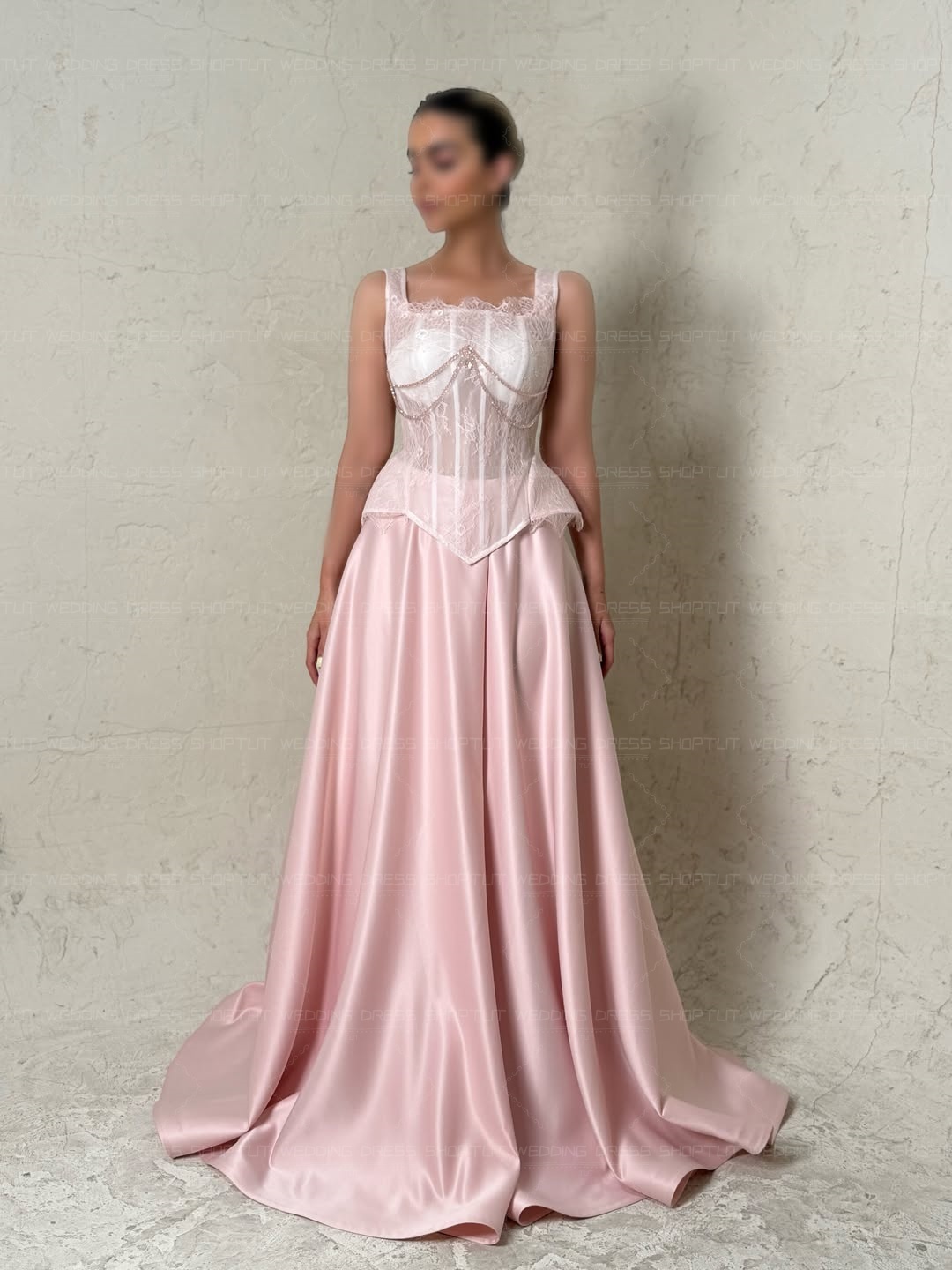 TLIT Elegant Baby Pink Silk Sa - огляд і ціна Elegant Satin Evening Gown Split