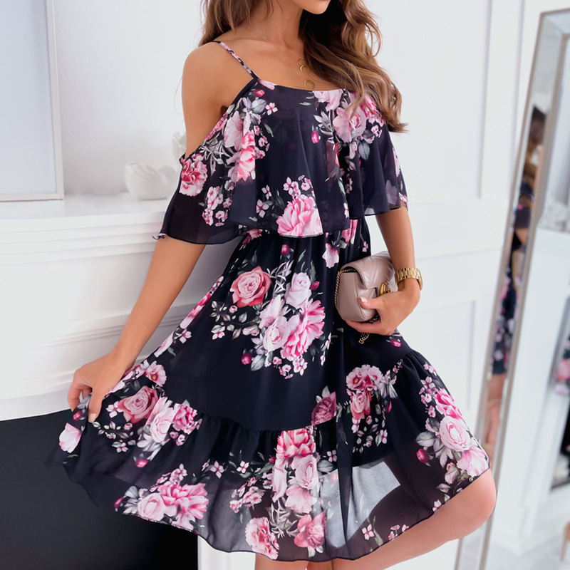 Woman Dress 2025 Summer Floral - огляд і ціна French Vintage Floral Midi Dress