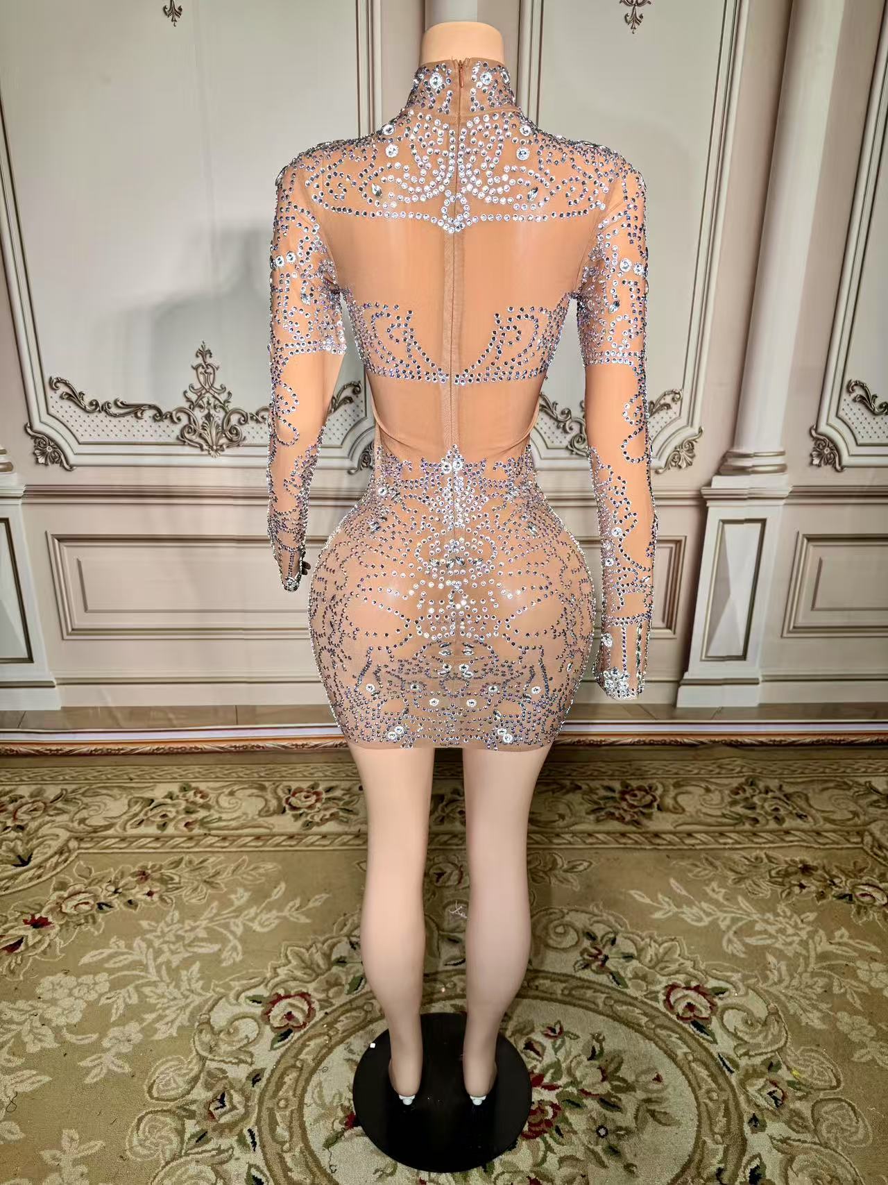 ZD Sparkly Rhinestone Mini Dre - огляд і ціна Sparkly Rhinestone Club Party Dress