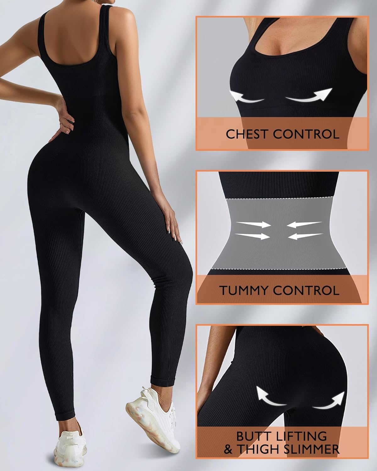 Women Workout Seamless Jumpsui - огляд і ціна Seamless Ribbed Workout Tank Top