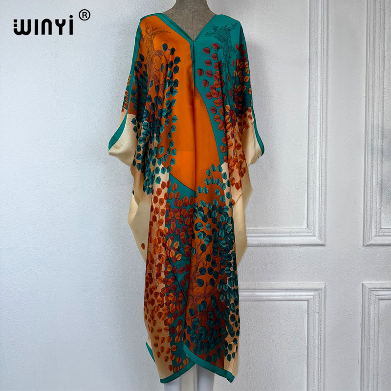 WINYI 2023 V-neck Africa Fashi - огляд і ціна Boho Summer Beach Maxi Dress