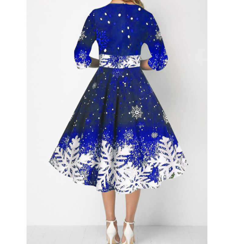 Winter Christmas Dresses Women - огляд і ціна French Vintage Floral Midi Dress