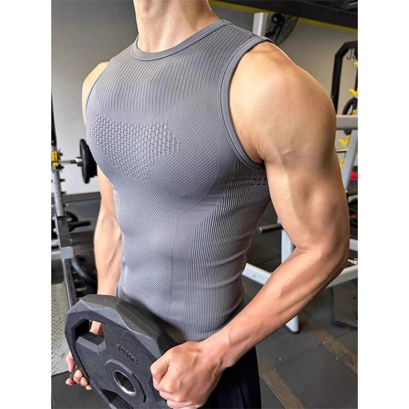 Men's Seamless Ribbed Fitness  - огляд і ціна Seamless Ribbed Workout Tank Top