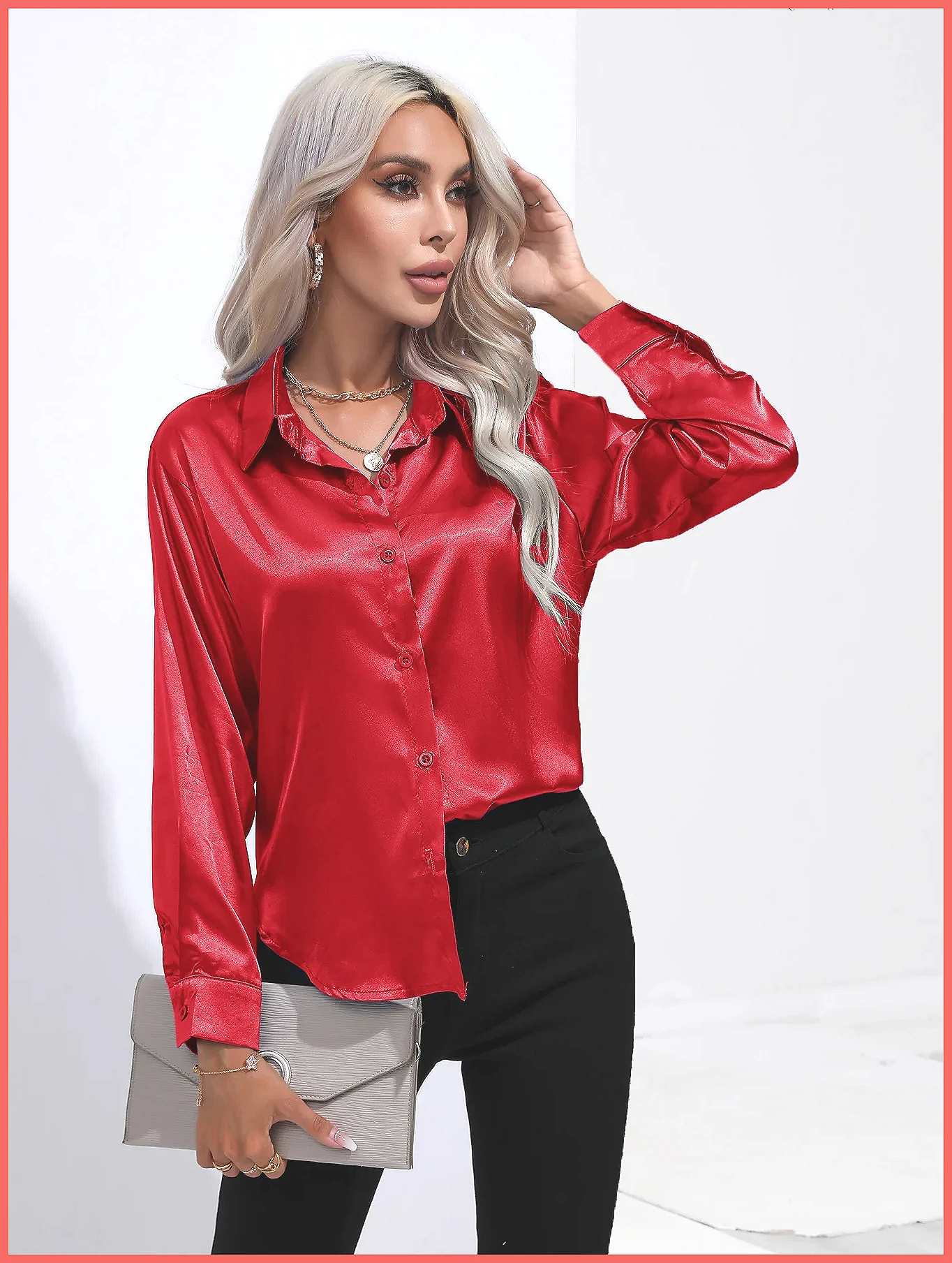 2025 Spring Summer Satin Shirt - огляд і ціна Blouses