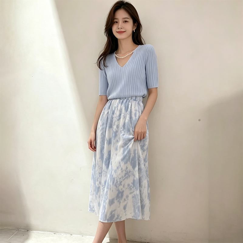 2026 Summer Gentle Short Sleev - огляд і ціна Korean Style A Line Shirt Dress