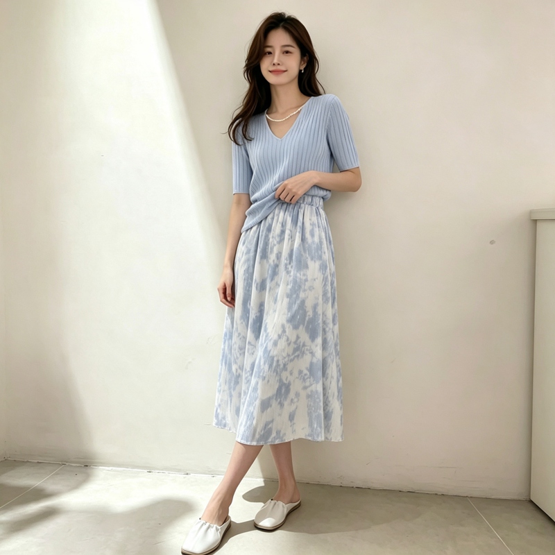 2026 Summer Gentle Short Sleev - огляд і ціна Korean Style A Line Shirt Dress