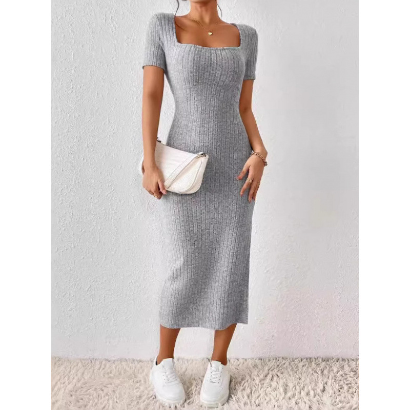 Ropa Para Mujer Vintage Ribbed - огляд і ціна Bodycon Long Sleeve Ribbed Dress