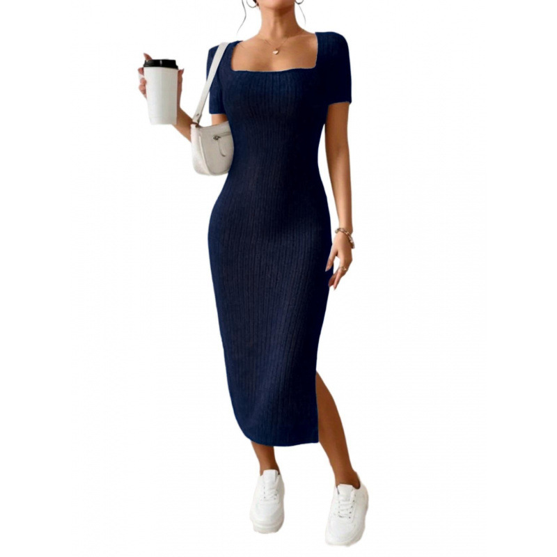 Ropa Para Mujer Vintage Ribbed - огляд і ціна Bodycon Long Sleeve Ribbed Dress