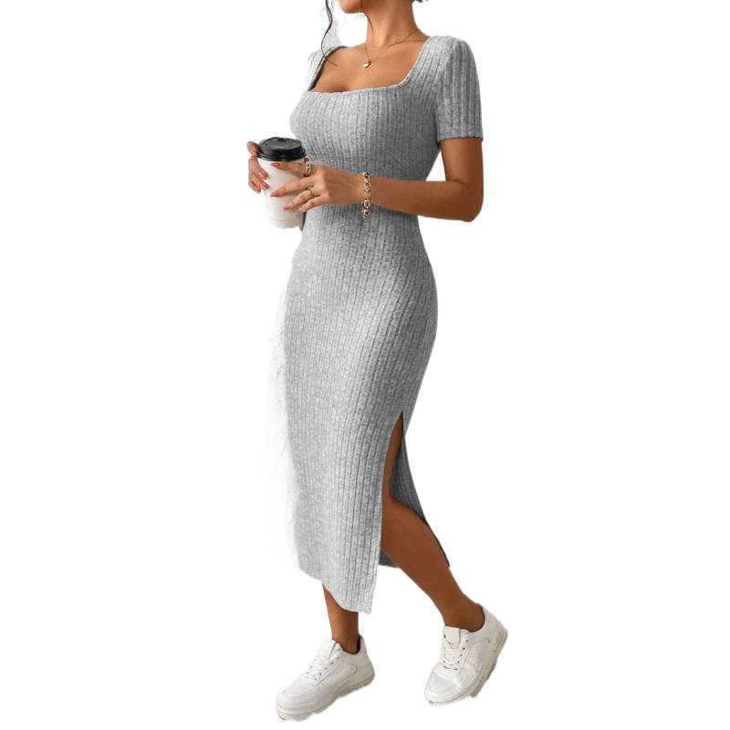 Ropa Para Mujer Vintage Ribbed - огляд і ціна Bodycon Long Sleeve Ribbed Dress