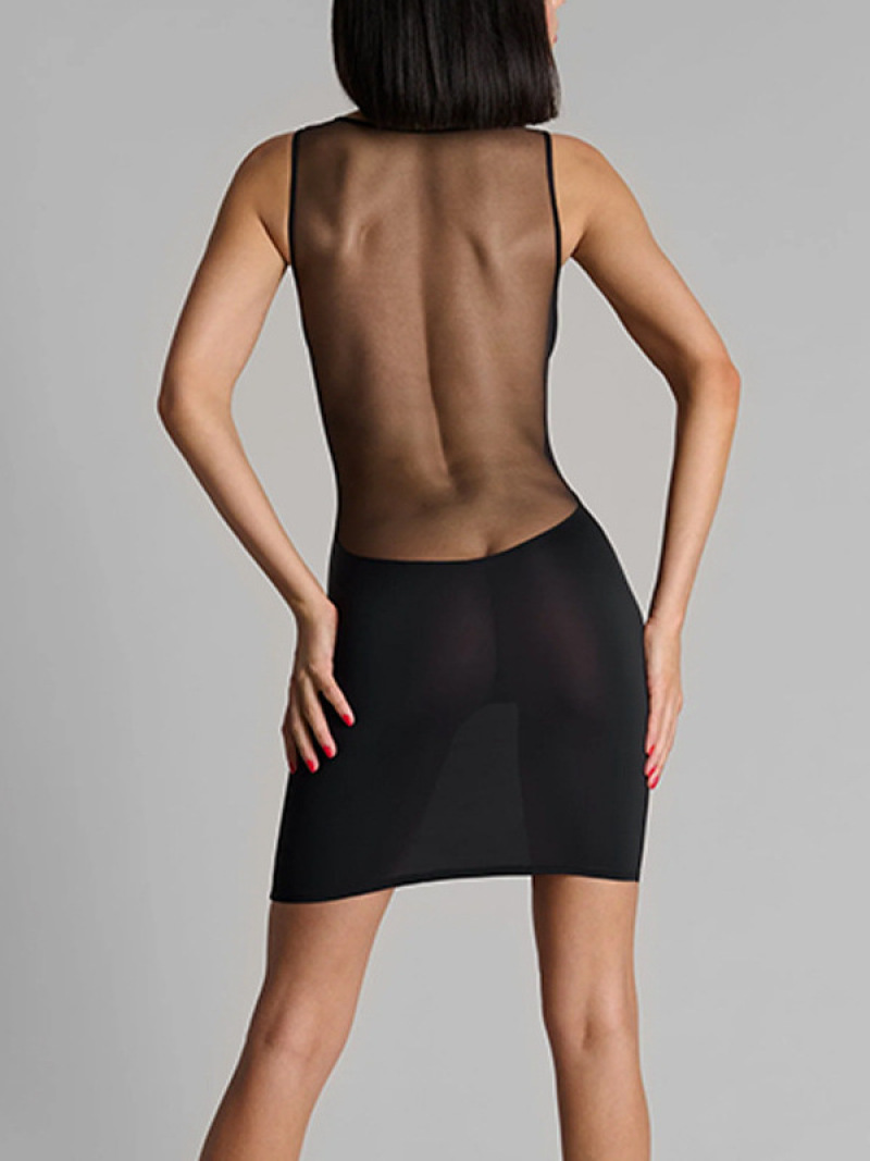 Sheer Mesh Insert Deep V Bodyc - огляд і ціна Sexy Mesh Sheer Bodycon Dress