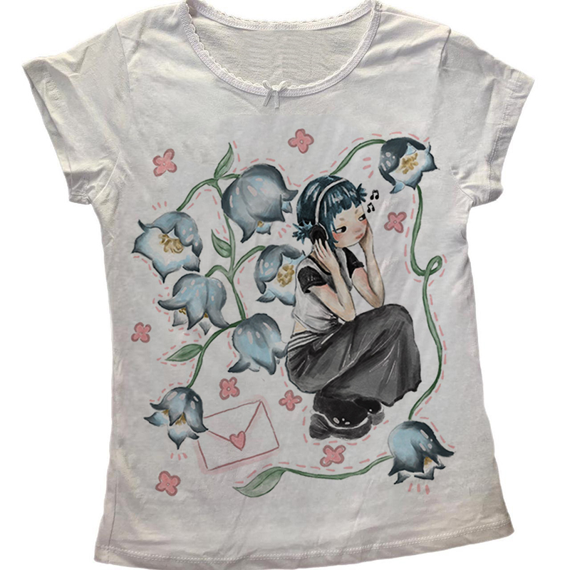 Y2K Korean Popular Clothes Emo - огляд і ціна Y2K Graphic Baby Tee Crop