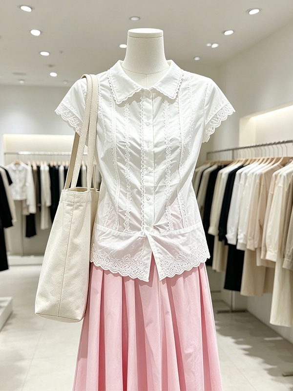 Elegant plus Size Women's Summ - огляд і ціна Korean Style A Line Shirt Dress