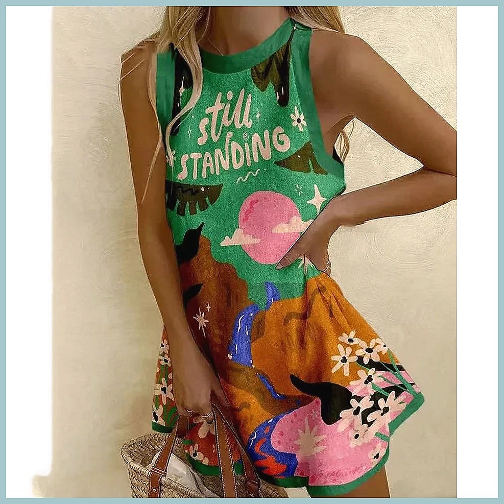 Women's Pineapple Print Sleeve - огляд і ціна Dresses