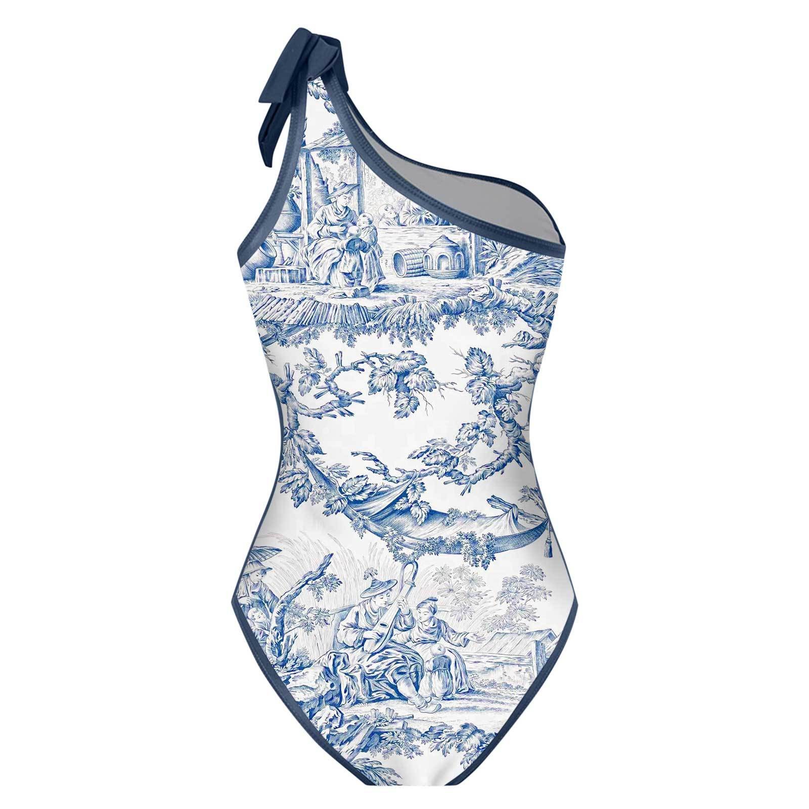 Woman Bikini Tankini Blue And  - огляд і ціна Skirts