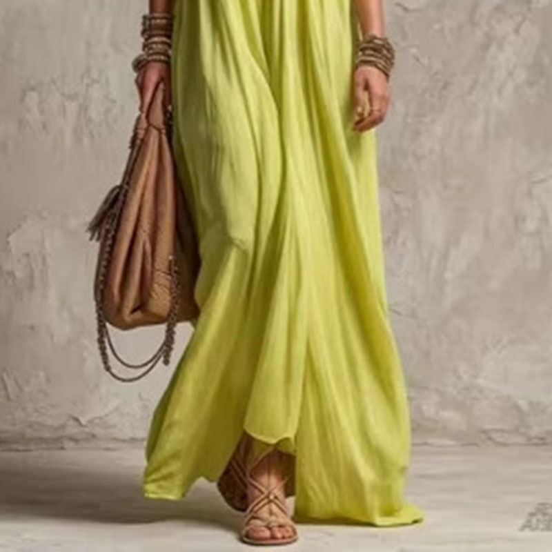Women Elastic Waist Casual Vac - огляд і ціна Off Shoulder Puff Sleeve Sundress