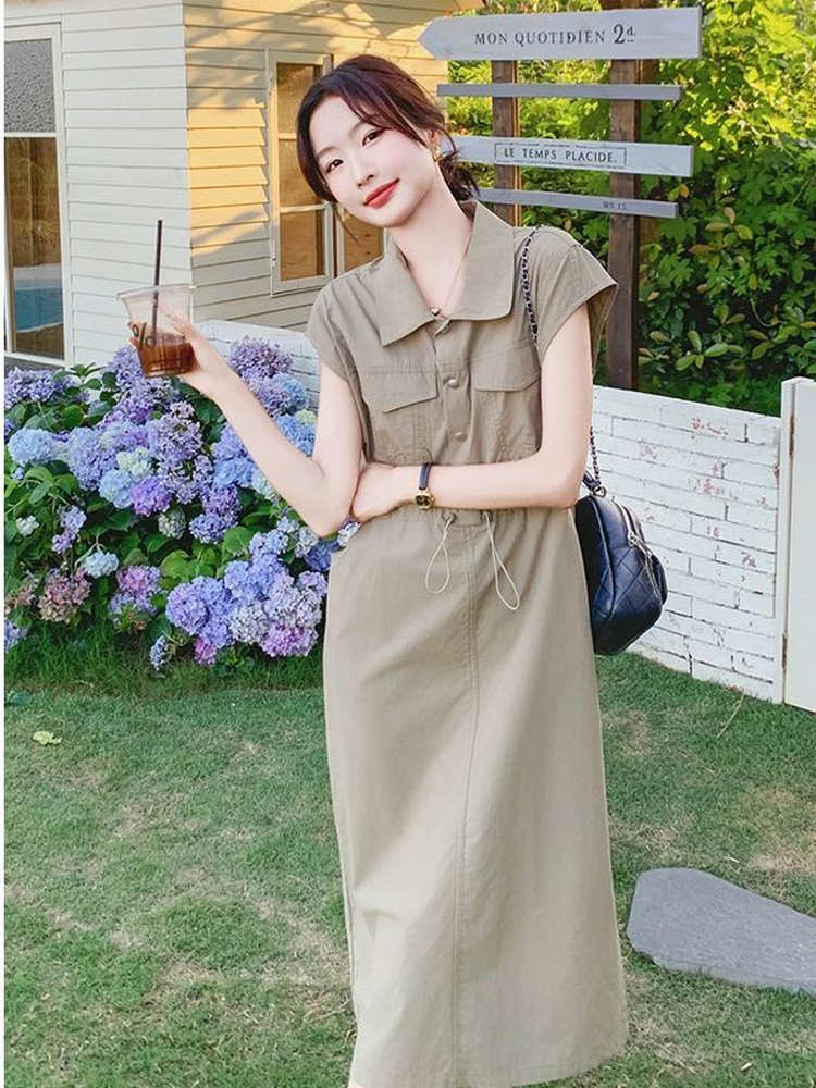 Slimming plus Size Korean Styl - огляд і ціна Korean Style A Line Shirt Dress