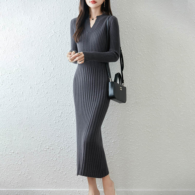 Smart Minimalist Ribbed 2025 W - огляд і ціна Bodycon Long Sleeve Ribbed Dress