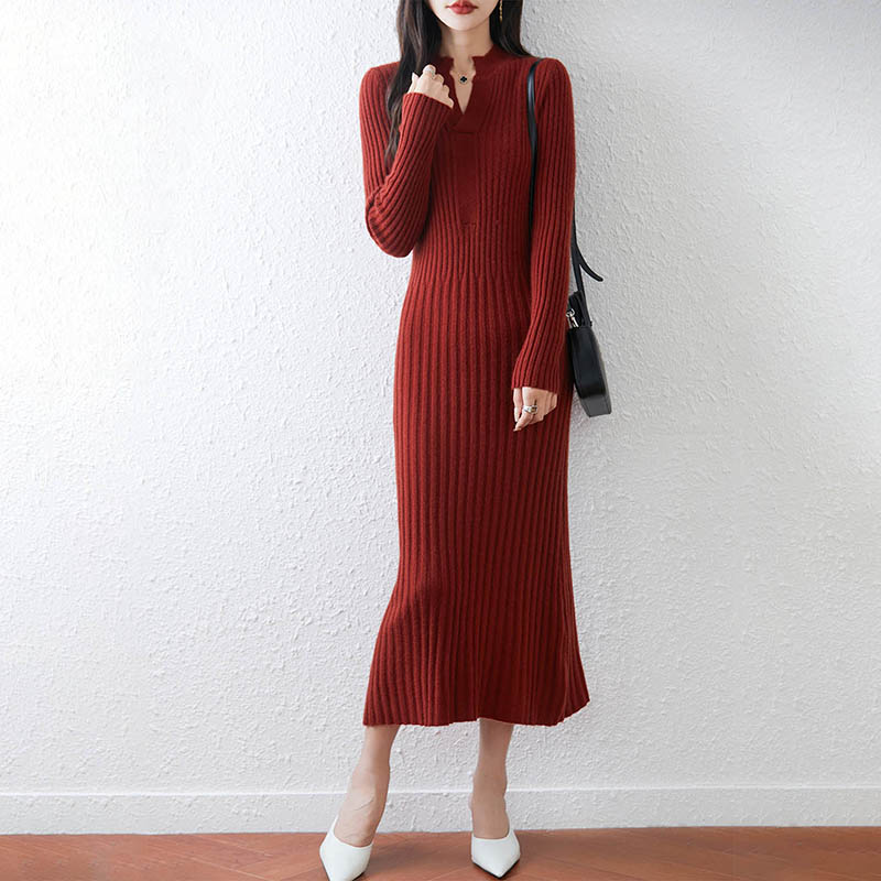 Smart Minimalist Ribbed 2025 W - огляд і ціна Bodycon Long Sleeve Ribbed Dress
