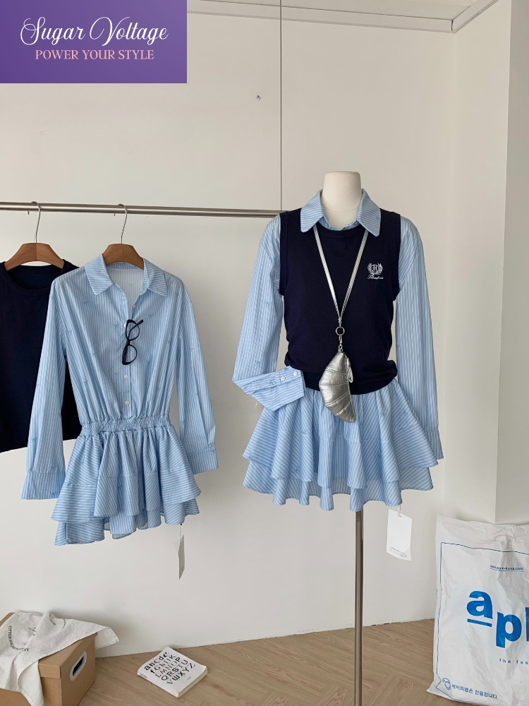 Spring Autumn Korean Fashion C - огляд і ціна Korean Style A Line Shirt Dress