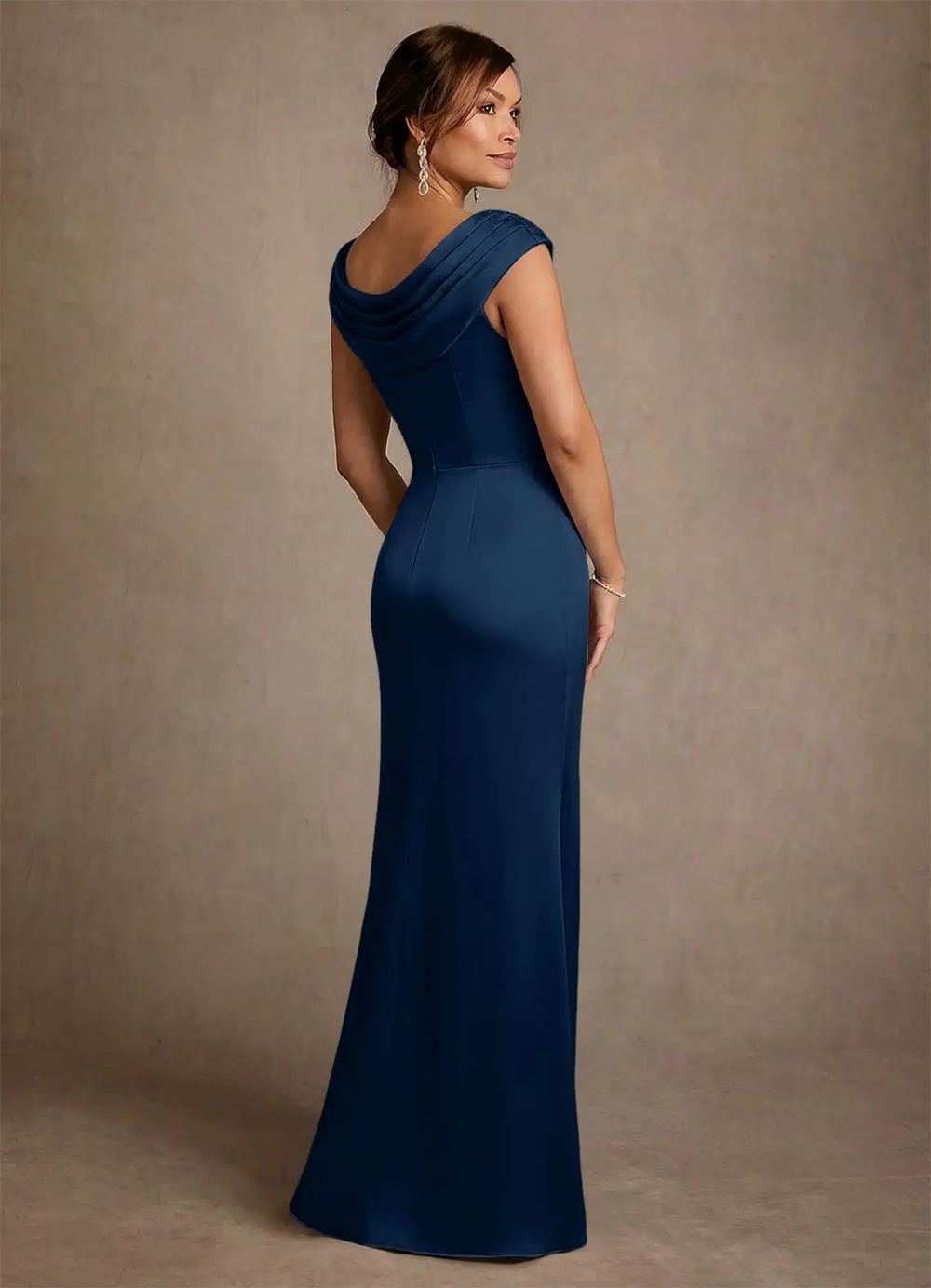 Mother Dress Mother Of Bride D - огляд і ціна Elegant Satin Evening Gown Split
