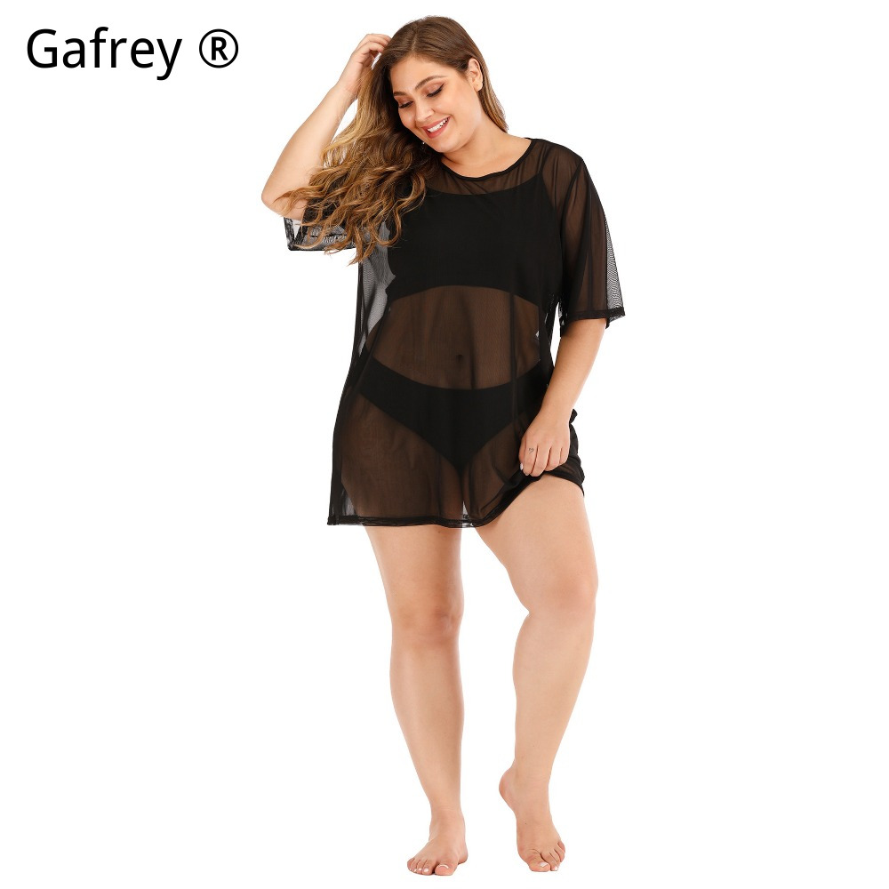 Plus Size Sexy Mesh Beach Dres - огляд і ціна Sexy Mesh Sheer Bodycon Dress