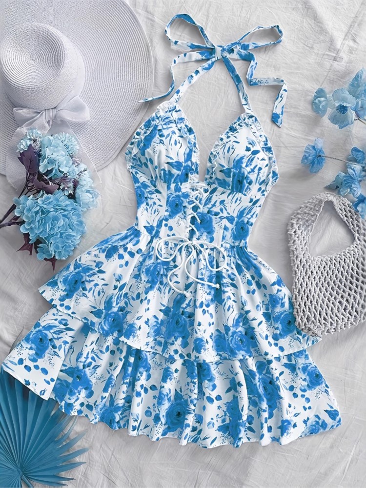 Women Vacation Style Retro Sho - огляд і ціна French Vintage Floral Midi Dress