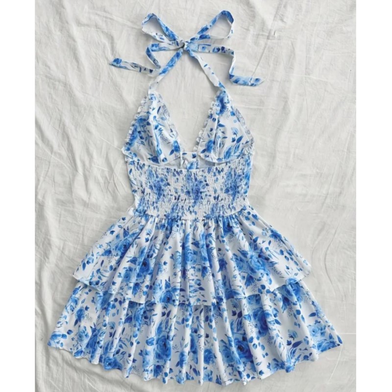 Women Vacation Style Retro Sho - огляд і ціна French Vintage Floral Midi Dress