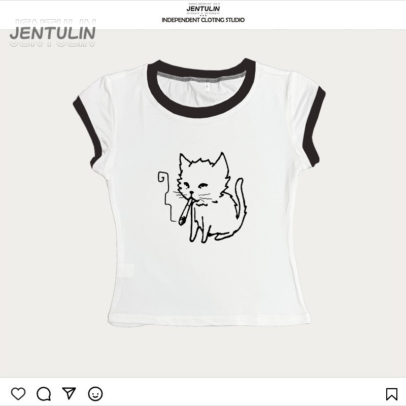 Korea Style Y2k 90s Crop Top H - огляд і ціна Y2K Graphic Baby Tee Crop