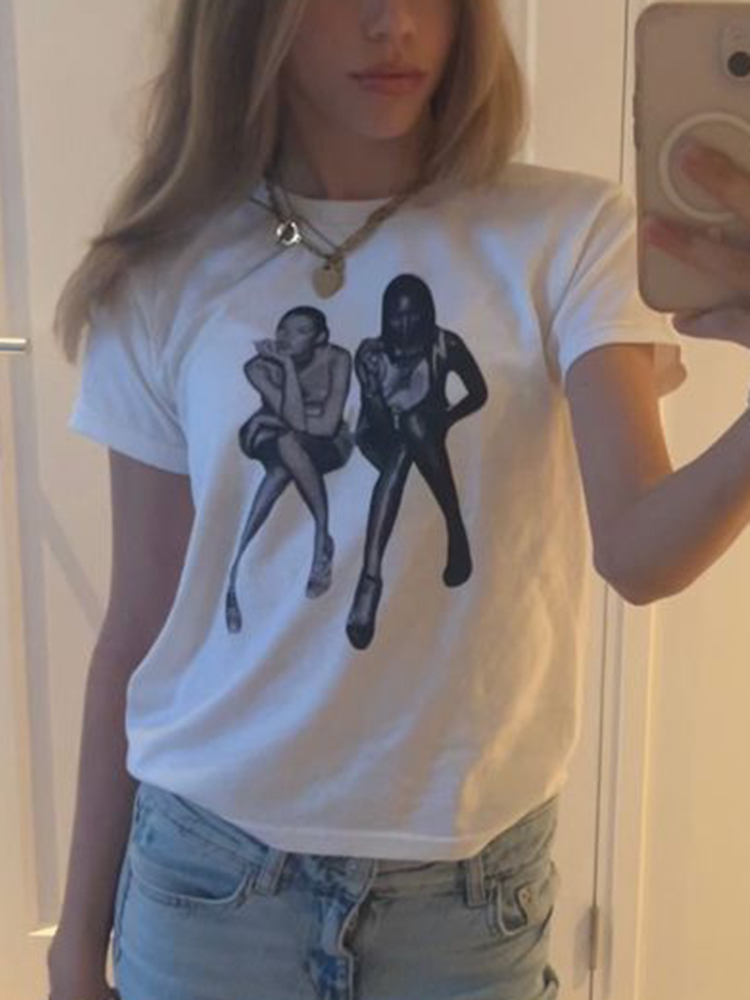 Aesthetic Summer Baby Tee Stre - огляд і ціна Y2K Graphic Baby Tee Crop