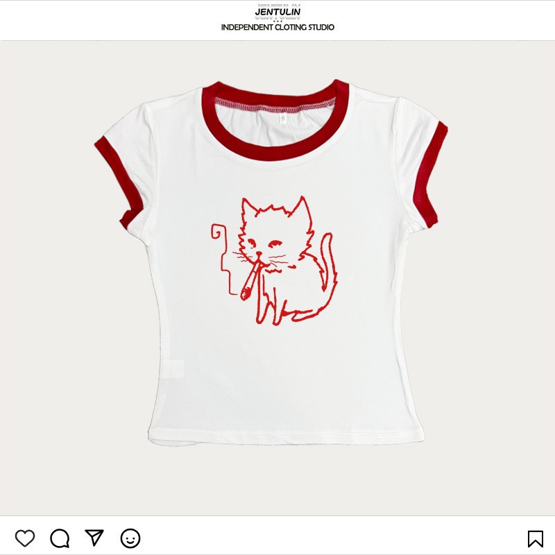 Korea Style Y2k 90s Baby Tees  - огляд і ціна Y2K Graphic Baby Tee Crop