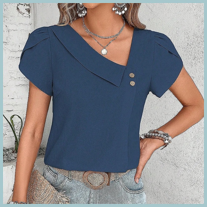 2024 Summer Vintage Solid Colo - огляд і ціна Blouses