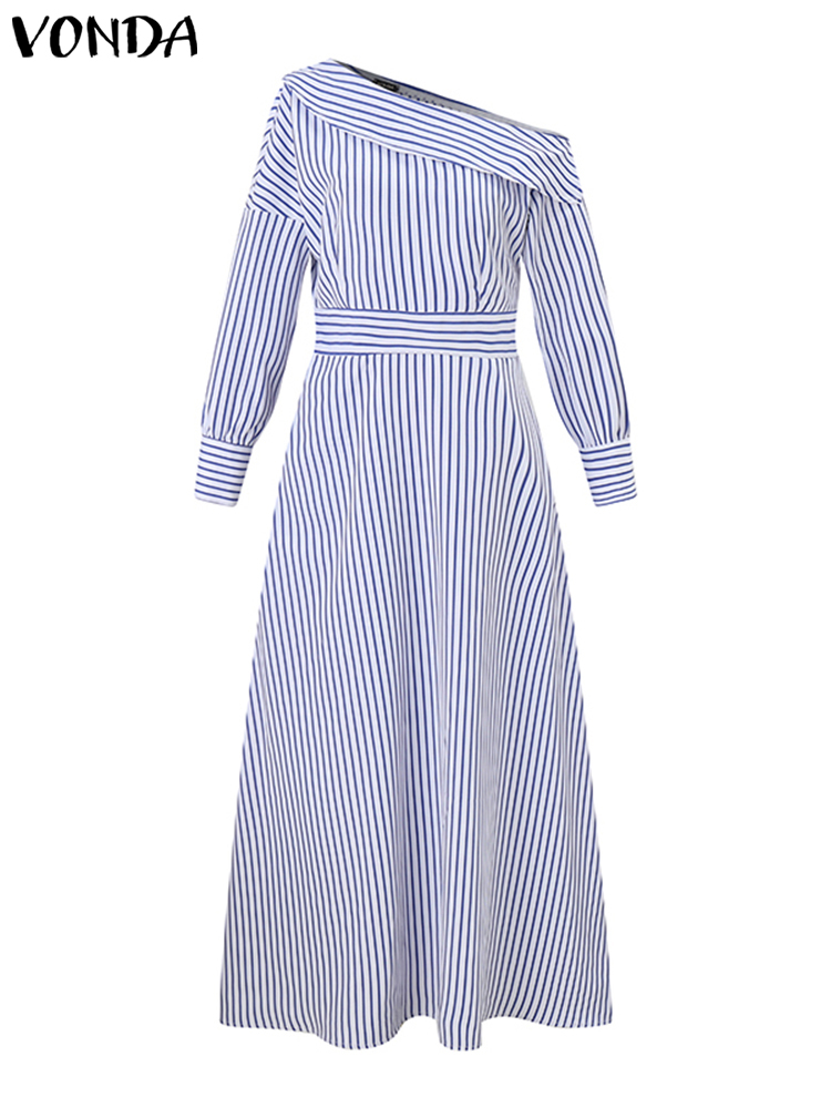 Plus Size 5XL VONDA Elegant Dr - огляд і ціна Off Shoulder Puff Sleeve Sundress