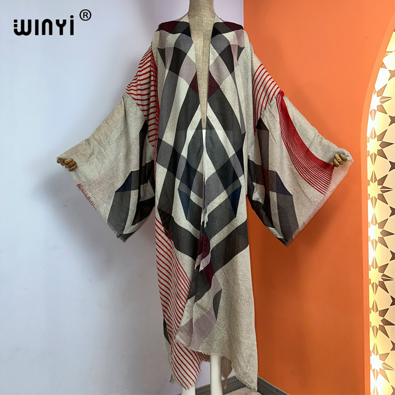 WINYI kimono summer boho print - огляд і ціна Boho Summer Beach Maxi Dress