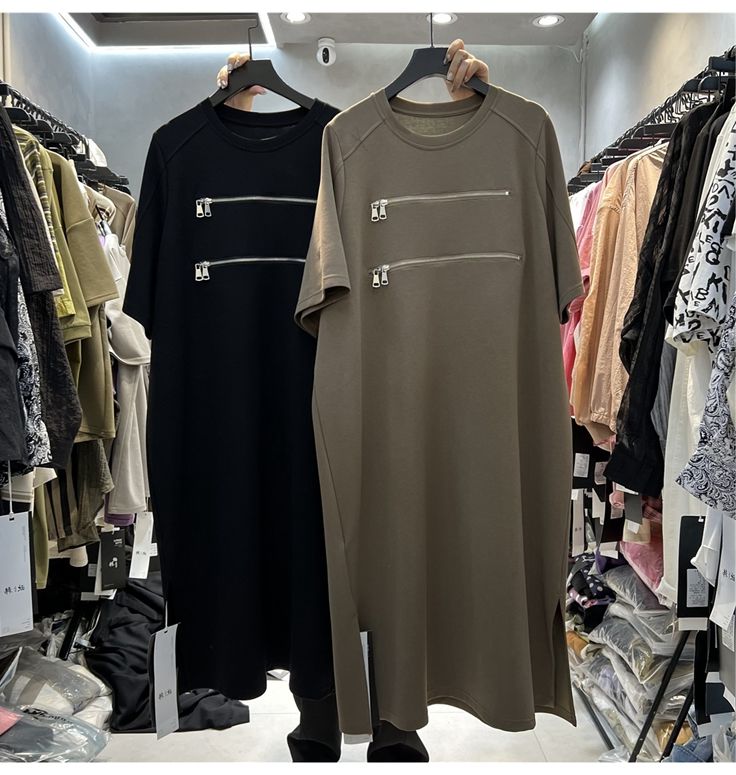 plus Size Women's Loose Short  - огляд і ціна Korean Style A Line Shirt Dress