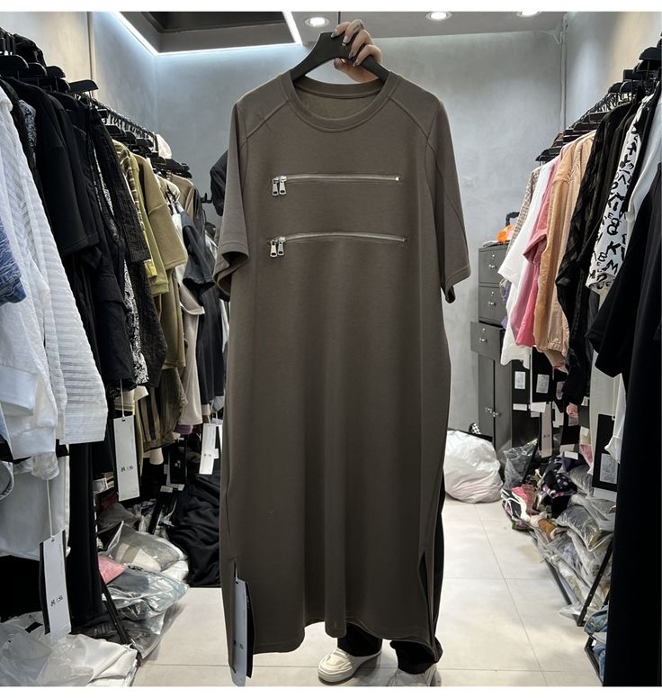 plus Size Women's Loose Short  - огляд і ціна Korean Style A Line Shirt Dress